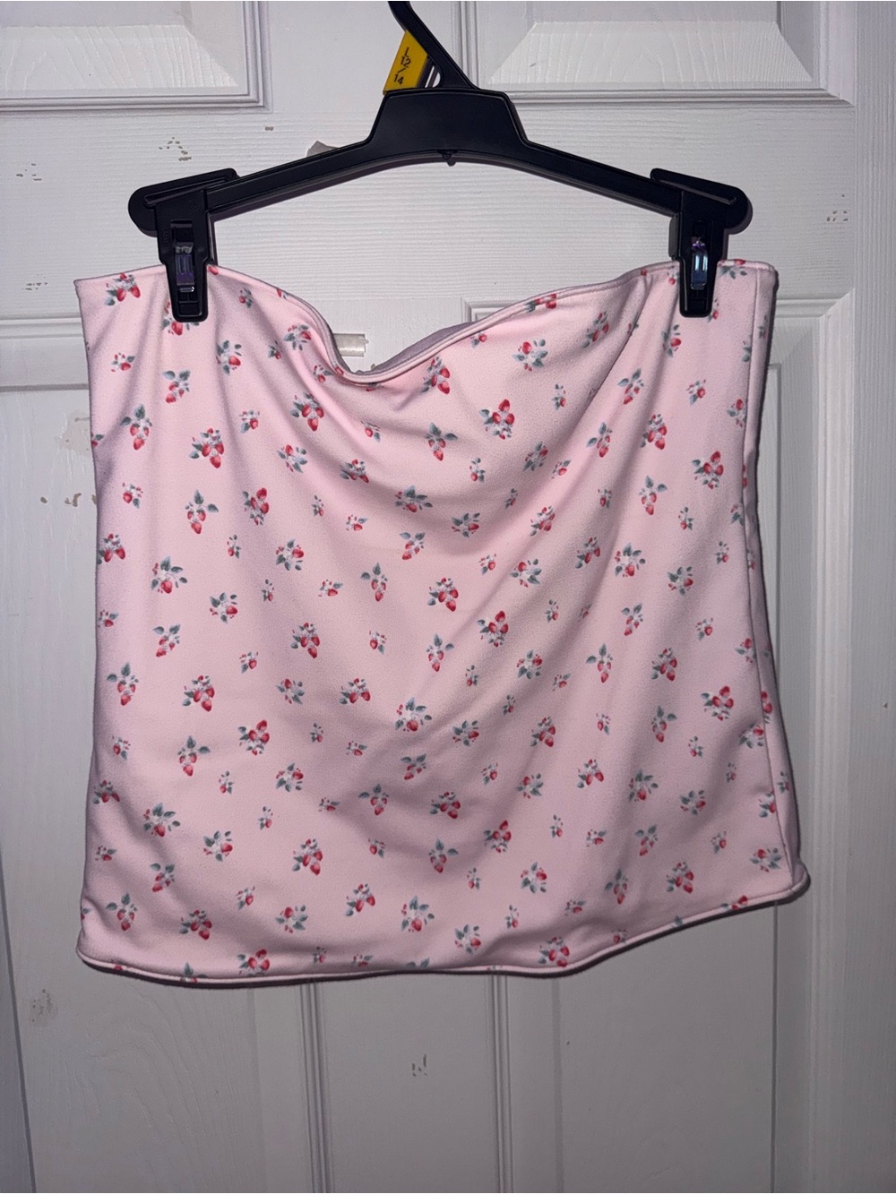 Pink/Floral Reversible Strapless Top